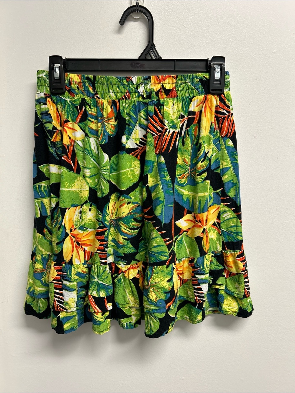 Rachel Roy Tropical Print Ruffle Hem Skirt - Green Floral